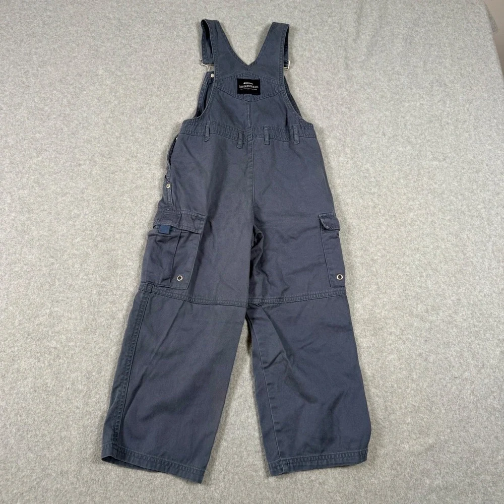 Canyon River Blues Kids Size 4 Cargo Overalls Blue Cotton Play Time Kidcore